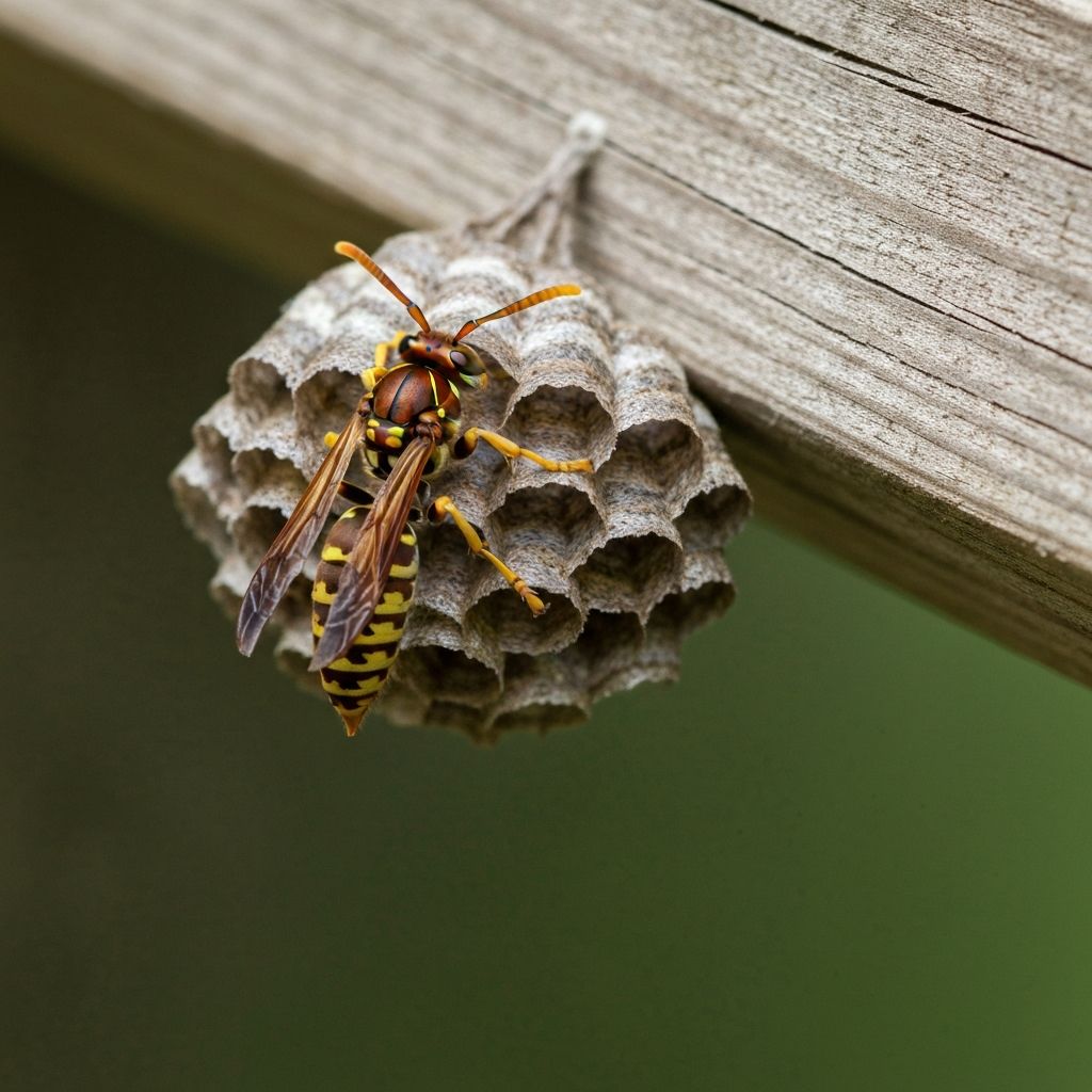 Paper wasp on nest